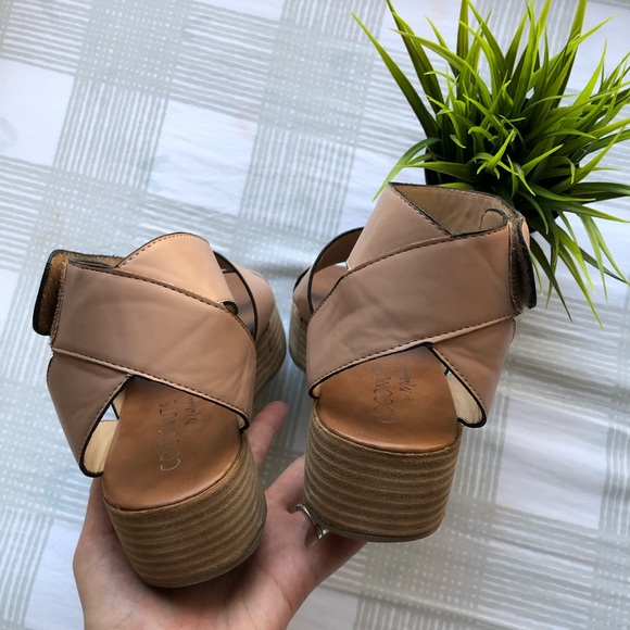 Anthro Coconuts Matisse Beige Platform Sandals 10 - Picture 4 of 8